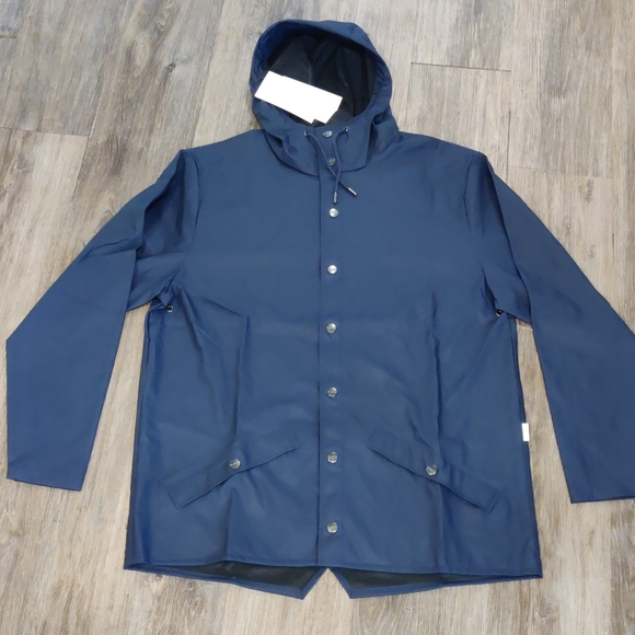 Rains Men's Deep Blue Raincoat - Picture 1 of 14